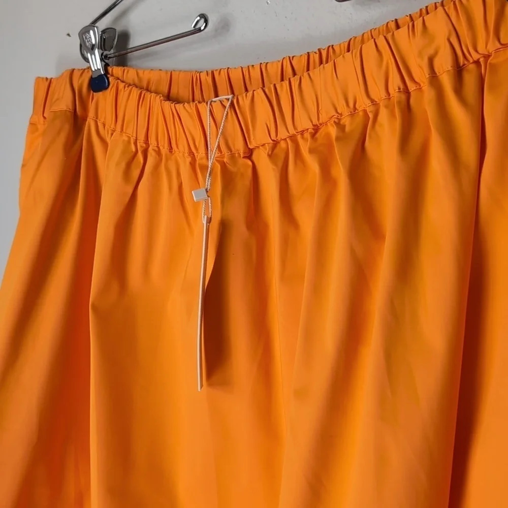For Love & Lemons Vibrant Orange Women's 2x Midi Skirt Clementine Dazzle 2